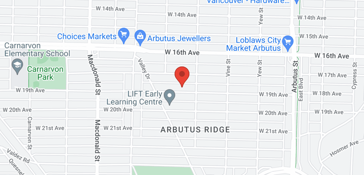 map of 2433 W 19TH AVENUE